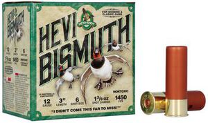 12 gauge HEVI-Bismuth packaging and shotshells