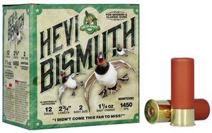 12 gauge HEVI-Bismuth packaging and shotshells